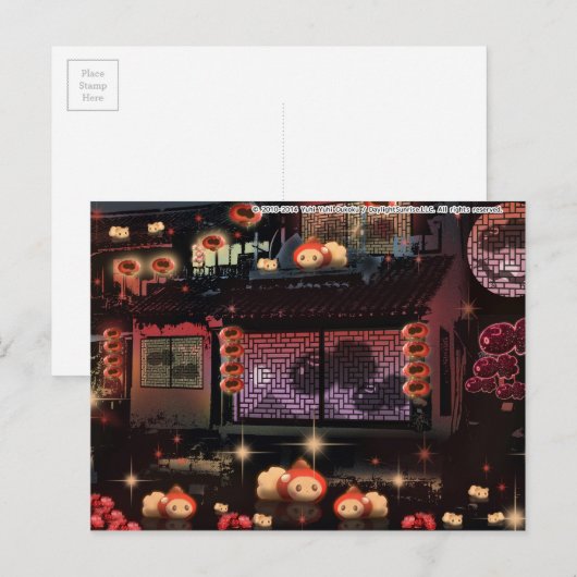 提灯2ごう ポストカード (正面/裏面)