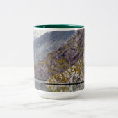 提示は縞で飾ります ツートーンマグカップ (中央)