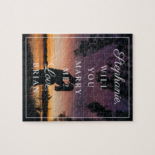 提結婚案は小さな写真で結婚 ジグソーパズル (横)