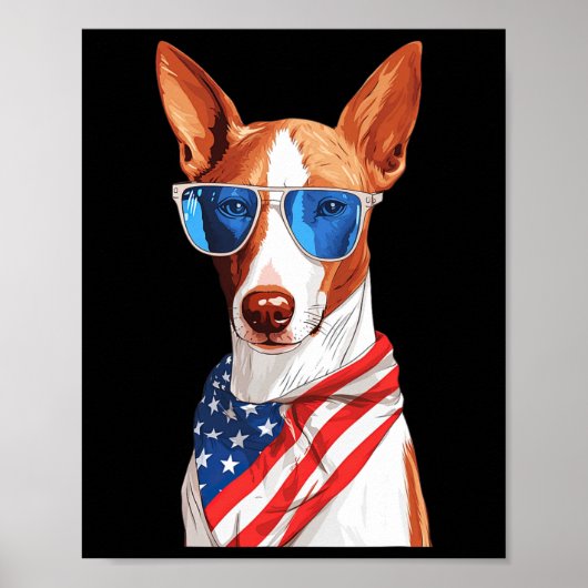 揖斐山犬とアメリカ国旗の独立性の日4 ポスター (正面)