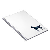 揖斐山犬ブラックウォーター色シルエット ノートブック (右側)