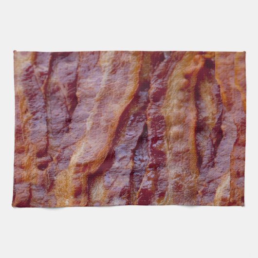 揚げられていたベーコン キッチンタオル (横)