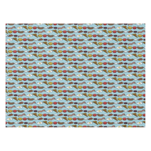 揚げられていた朝食 テーブルクロス (正面(横))