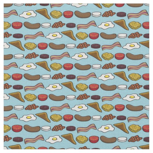 揚げられていた朝食 ファブリック (クローズアップ)