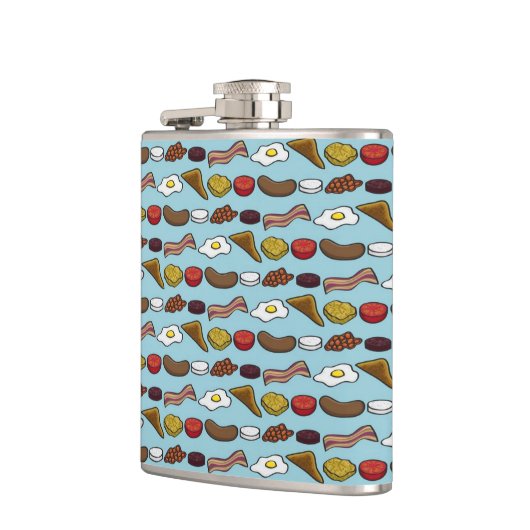 揚げられていた朝食 フラスク (左)