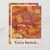 揚げられていた薄切りベーコン 招待状 (正面/裏面)