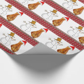 揚げられていた調理された鶏の脚 ラッピングペーパー (角)