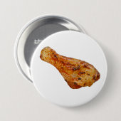 揚げられていた調理された鶏の脚 缶バッジ (正面&裏面)