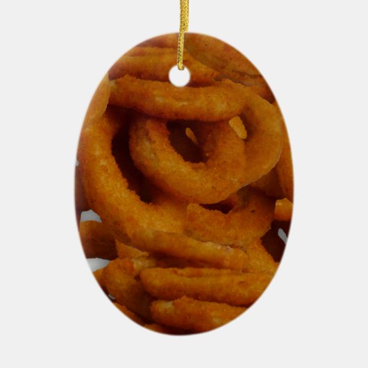 揚げられていた金タマネギリングの写真撮影 セラミックオーナメント (正面)