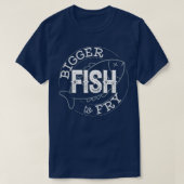 揚げる大きな魚 Tシャツ (デザイン正面)