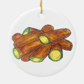 揚げハラペーニョポッパーズグリーンホットハラペーノペッパー セラミックオーナメント (裏面)