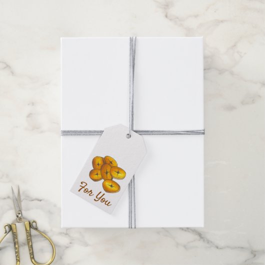 揚げプランテン料理バナナスフカリブのェッド ギフトタグ (より糸付き)