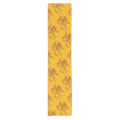 揚げプランテン料理バナナスフカリブのェッド ショートテーブルランナー (正面)