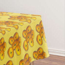 揚げプランテン料理バナナスフカリブのェッド テーブルクロス