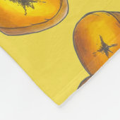 揚げプランテン料理バナナスフカリブのェッド フリースブランケット (角)