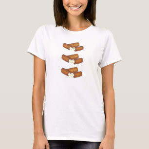 揚げモッツァレラスティックチーズジャンクフードグルメ Tシャツ
