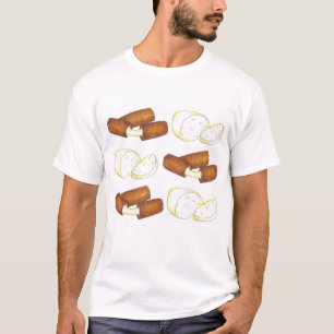 揚げモッツァレラチーズスティックジャンクフードグルメ Tシャツ