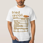 揚げラビオリ栄養事実ラベル Tシャツ (正面)