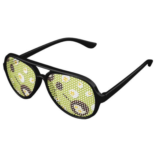 揚げ卵おもしろい食品デザイン アビエーターサングラス (アングル)