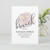 揚げ卵かわいいブライダルシャワーブランチ 招待状 (スタンド正面)