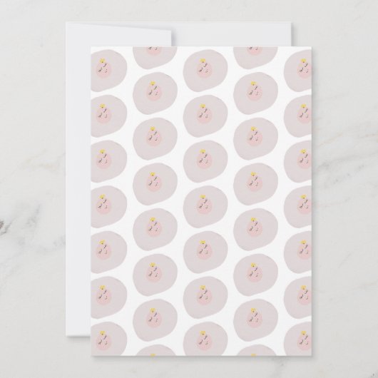 揚げ卵かわいいブライダルシャワーブランチ 招待状 (裏面)