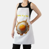 揚げ卵サニーサイドアップハッピーフライ日 エプロン (インサイチュ)