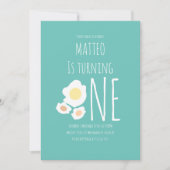 揚げ卵ファースト誕生日招待状 招待状 (正面)