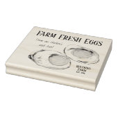 揚げ卵、日当たりの良い側、ファームの新鮮な卵 ラバースタンプ (スタンプ)