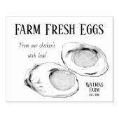 揚げ卵、日当たりの良い側、ファームの新鮮な卵 ラバースタンプ (インプリント)