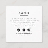 揚げ物とすり付きドーナツ店の名刺 スクエア名刺 (裏面)