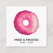 揚げ物とすり付きドーナツ店の名刺 スクエア名刺 (正面)