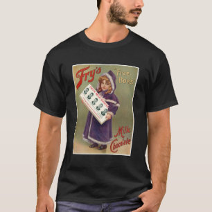 揚げ物の"5人の男の子"のミルクチョコレート広告の印 Tシャツ