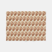 揚げ玉ねぎリングや輪ジャンクファストフードグルメプリント フリースブランケット (正面(横))