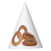 揚げ玉ねぎリングや輪ジャンクファストフードグルメ パーティーハット (正面)