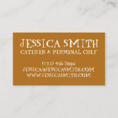 揚げ玉ねぎリングや輪ファーストフードシェフカテラー調理師 名刺 (裏面)