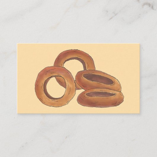 揚げ玉ねぎリングや輪ファーストフードシェフカテラー調理師 名刺 (正面)