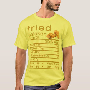揚げ鶏の栄養の事実感謝祭おもしろい Tシャツ
