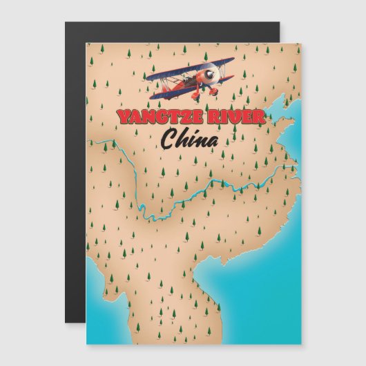 揚子江中国地図ポスター (正面/裏面)