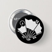 揚羽扇蝶 缶バッジ (正面&裏面)