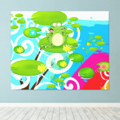 揚重カエル キャンバスプリント (インサイチュ (ウッドフロア))