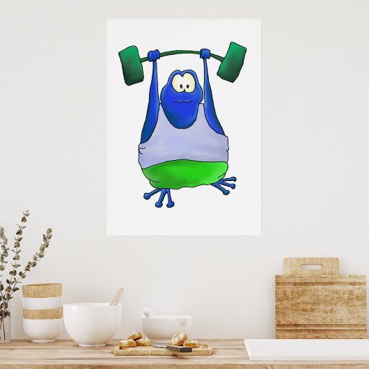 揚重カエル ポスター (キッチン)
