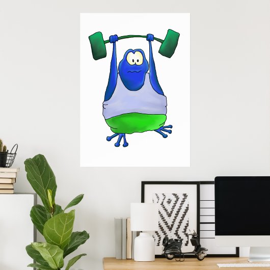 揚重カエル ポスター (ホームオフィス)
