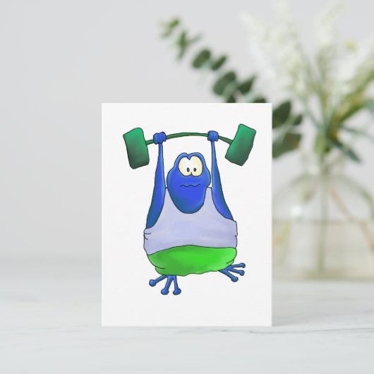 揚重カエル ポストカード (スタンド正面)