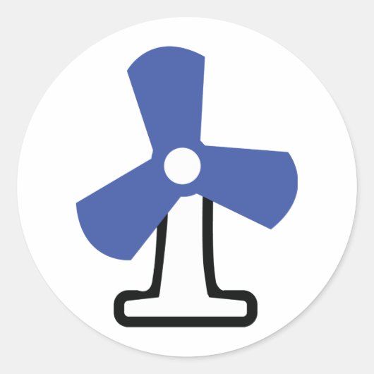 換気装置アイコン ラウンドシール (正面)