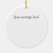 握っているジョンの3:16の引用文と十字イエス・キリスト セラミックオーナメント (裏面)