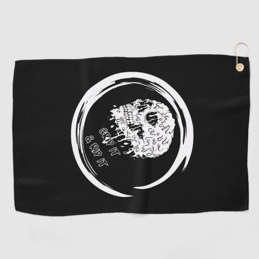 握ってディスクタオルを取り込む ゴルフタオル (横)