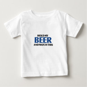 握って下さい私のビール(ブルーボマー)を ベビーTシャツ