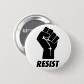握りこぶしに抵抗して下さい 缶バッジ (正面&裏面)