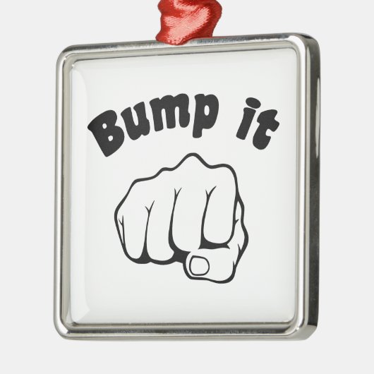 握りこぶしの隆起それ メタルオーナメント (左)