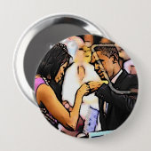 握りこぶしの隆起ボタン 缶バッジ (正面&裏面)